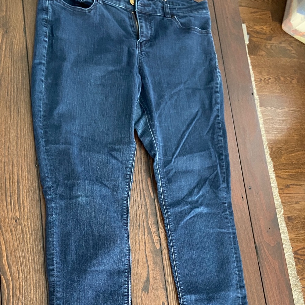 New York & Company Dark Blue Skinny Jeans